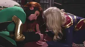 Kenzie Taylor, Seth Gamble And Lacy Lennon In Engaged Superhero