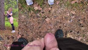 A Horny Older Stranger Grabs Me by the Neck in the Forest and Fucks Me Hard in the Rain