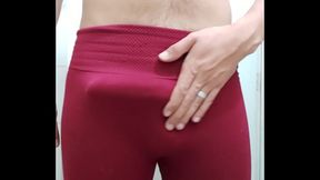 Solo erection big dick leggins