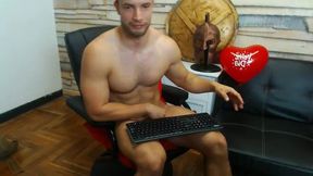 Sexy Jock Cums After Jerking His Cock