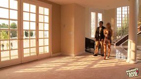 Blonde Craves Assfuck After Admiring His DILF Mansion