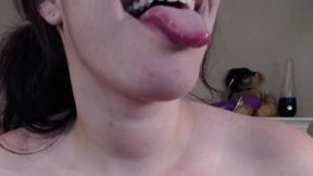 Busty Burnette Gives Jerk Off Instructions