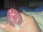 daily jerk off 29/30  -  lots of precum and shooting a load  -  jerk off challenge