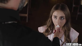 Priest Tommy Pistol turned into sinner by hot big ass teen Penelope Kay