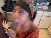 He sneaky for this pussy hentai teen from TikTok give fan a Blowjob in the kitchen after school