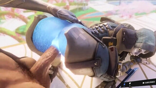 Blue-assed warrior woman is fucked hard