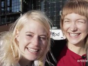 Auf einer Fahrt mit dem Ersties Zug