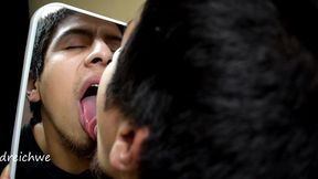 delicious and hot tongue with mirror