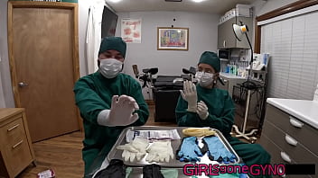 Doctor Aria Nicole &amp_ Doctor Tampa Try On Latex And Surgical Gloves At GirlsGoneGyno Reup