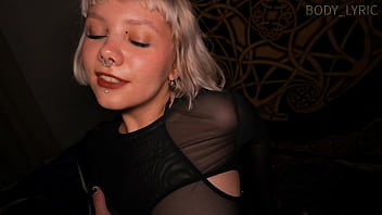Sexy blonde teen in sexy lingerie begs for big cock