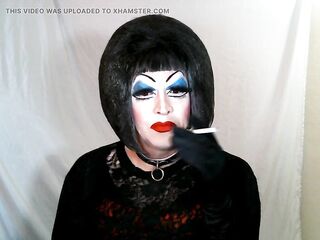 Enormous Makeup Sissy Bitch Smokes and talks messy