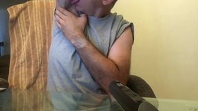 Licking sweaty armpits