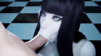 Witch gets choked and bust her tits while gaming with her step sis