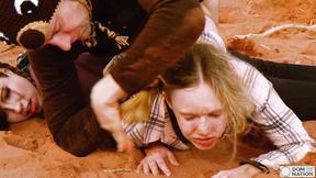 ”MILF gets filthy ass fucking in the dirty while cuck chick assists”