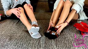 Socks exchange with my friend