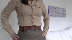 Exciting Belt Try-on with a Linen Skirt, Part 3, Lady Victoria Valente