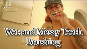 Wet and Messy Teeth Brushing Fetish 1080