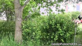 ”Mature babe shares seniors dick with mischievous teen”