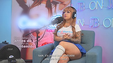 Latina KAORIANYA multi-orgasmic Cosplay model riding the FUCK MACHINE on Juan Bustos Podcast