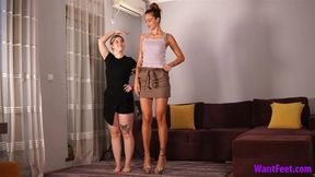 Height Humiliation for Short Girl - Body Part Comparison - HD MP4