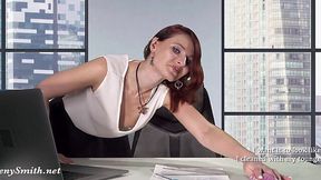 Boss Gets Flashed by Cute Russian Secretary at the Office