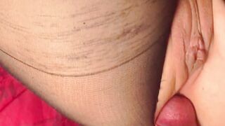 Satisfy cum into my Tight vagina – CLOSE-UP jizzed into