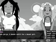 Juicy Futa new girlfriend on the island gave a juicy blowjob, sperm flowed through her nose