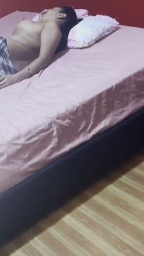 Horny stepmom seduces stepson by watching porn with door open and then fucks him   Clip 1