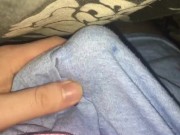 Jerking & Cumming in My Boxers before Bed ;p Cum Soaks Through!
