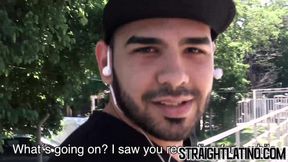 First time gay banging for macho Latino straighty