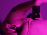 Femboy ass taking deep BBC dildo moaning loud
