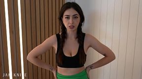 Kinky neighbor caught spying on Chloe's big tits