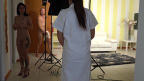 Behind the Scene. Sexy Doctors Help a Very Horny Patient.