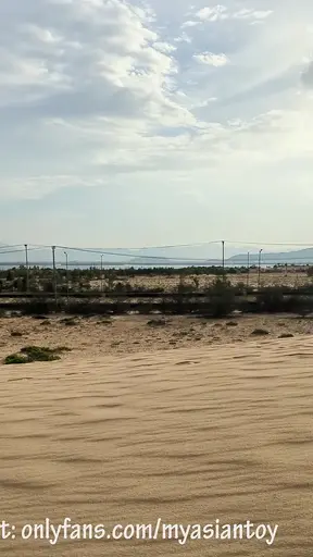Wet and horny Asian girl gets fucked at a nude beach