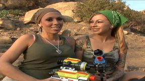 purefilmstv - a water gun challenge ends with a threesome