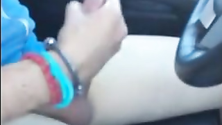 Wanking and cumming in the car with a buddy 6