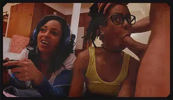 Ebony Gaming Queens in Steamy Action video compilation