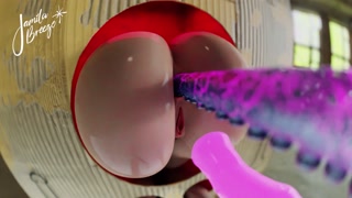 3D Double Penetration - Fuck Machine - Preview