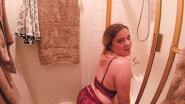Stepmom fucks stepson in the bathroom after church