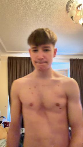 Amateur twink takes a ride on that big dick