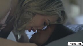 Fortunate transwoman receives sensual shecock ride from ebony partner