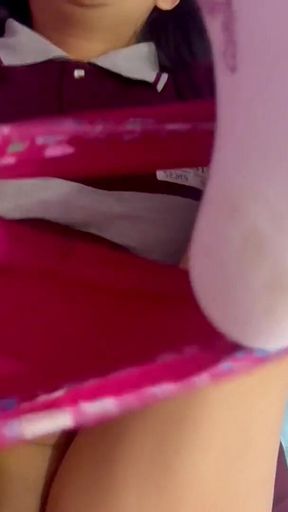 Teacher Caresses Student's Pussy and Secretly Fucks Her