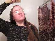Hair Journal: Combing Long Curly Strawberry Blonde Hair - Week 3 (ASMR)