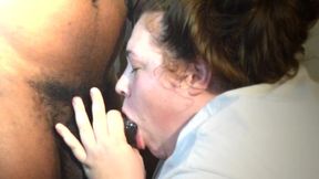 Thick Ass Stepsister Gives Me Sloppy Blowjob with Her Pink Dick Sucking Lips