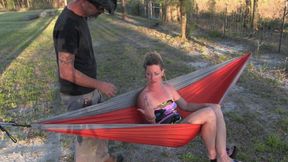 Hammock Relaxation Mummification During Sunset - WMV