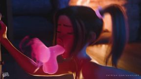 She Came, Squirting All Over The Dildo - Animation [good Luke]