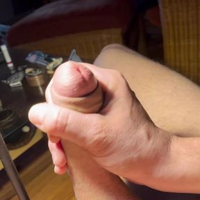 My thick cock kneaded alone at home ...