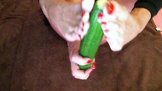 My mix heels feet soles nylon footjob toy