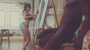 Megan 2 - Curvy Art Student 18+ Fucks The Models Huge Black Dick