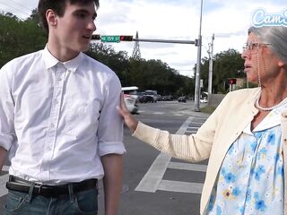 Hawt Lewd Grandma Public Sex, Breasty Granny Squirts After Intensive Climax From Helpful